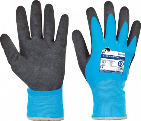 CERVA TETRAX WINTER rukavice modrá/černá