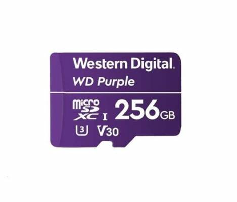 Western Digital WD MicroSDXC karta 256GB Purple WDD256G1P0C Class 10 (R:100/W:60 MB/s)