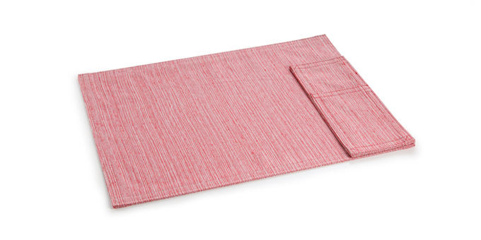 Tescoma Textilní prostírání s kapsou na příbor FLAIR LOUNGE, 45 x 32 cm, červená