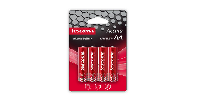 Tescoma Alkalická AA baterie ACCURA, 4 ks