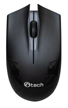 C-TECH myš WLM-08, černá, bezdrátová, 1200DPI, 3 tlačítka