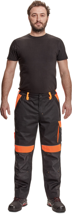 CERVA MAX VIVO kalhoty černá/oranžová 54