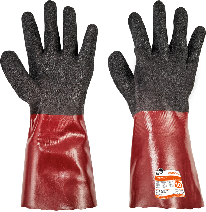 CERVA CHERRUG rukavice černá/červená 8