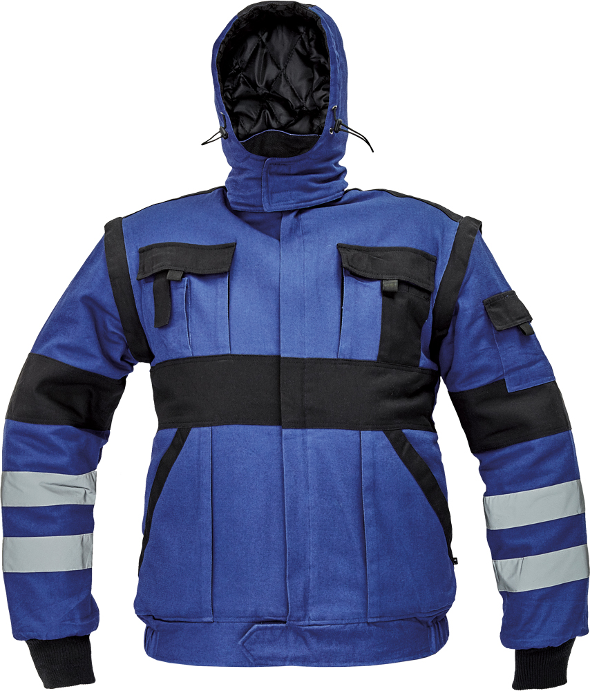 CERVA MAX WINTER RFLX zimní bunda modrá/černá 50