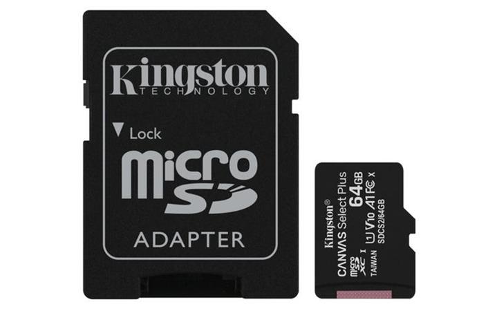 Kingston microSDHC 64GB class 10 SDCS2/64GB, CANVAS Plus