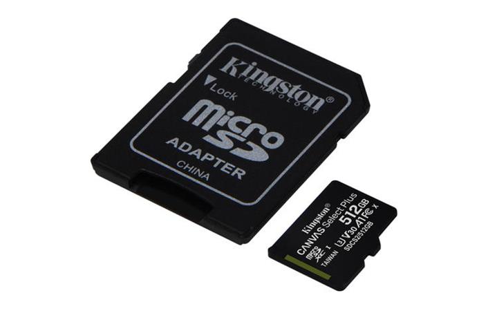 Kingston microSDXC 512GB class 10 SDCS2/512GB CANVAS Plus