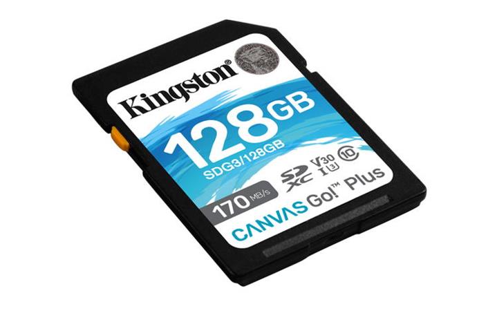 Kingston SDXC 128GB Canvas Go Plus UHS-I U3 V30 SDG3/128GB